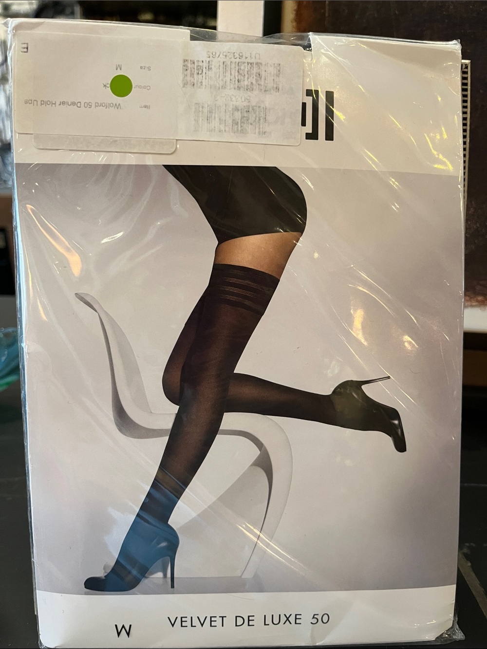 Wolford Velvet De Luxe 50 Sheer Thigh-Highs - Black